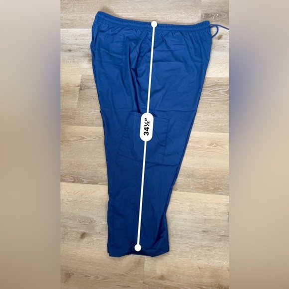 Jaanuu Navy Scrub Pant Drawstring Elastic Waist Size 3XL - Picture 3 of 9